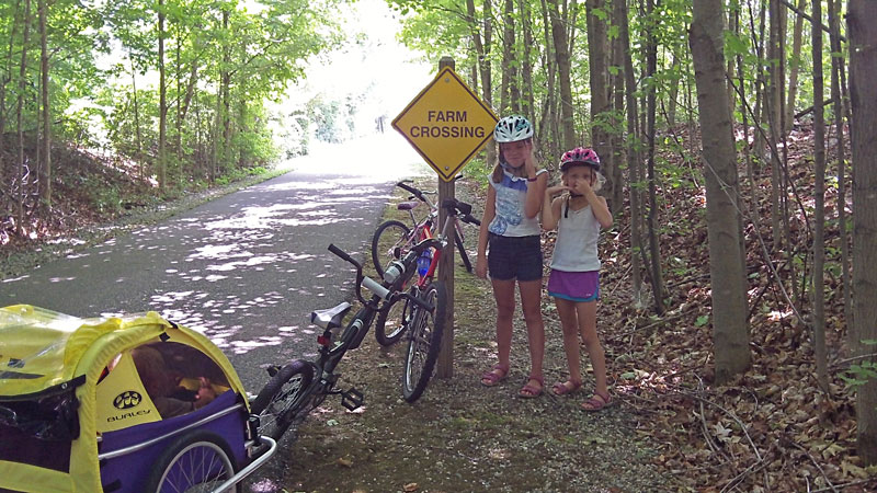 taking a break along the trail